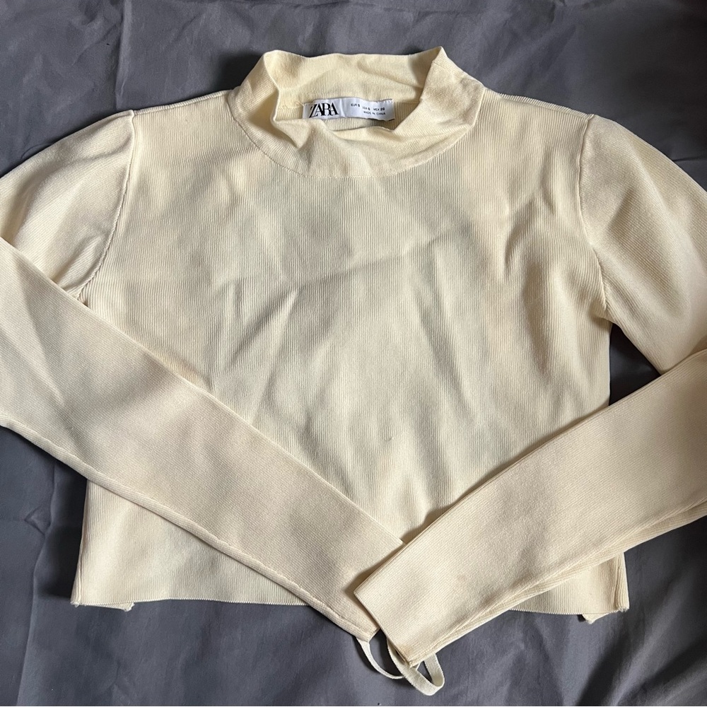 Zara cropped top tie back